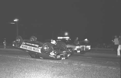 Tri-City Dragway - Flying Red Baron Crash From Fred Militello Photo By Don Ruppel 